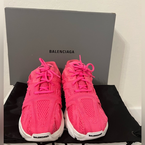 Balenciaga Phantom Monocolor Mesh Trainer Sneakers In Pink Fluo White - Picture 4 of 14